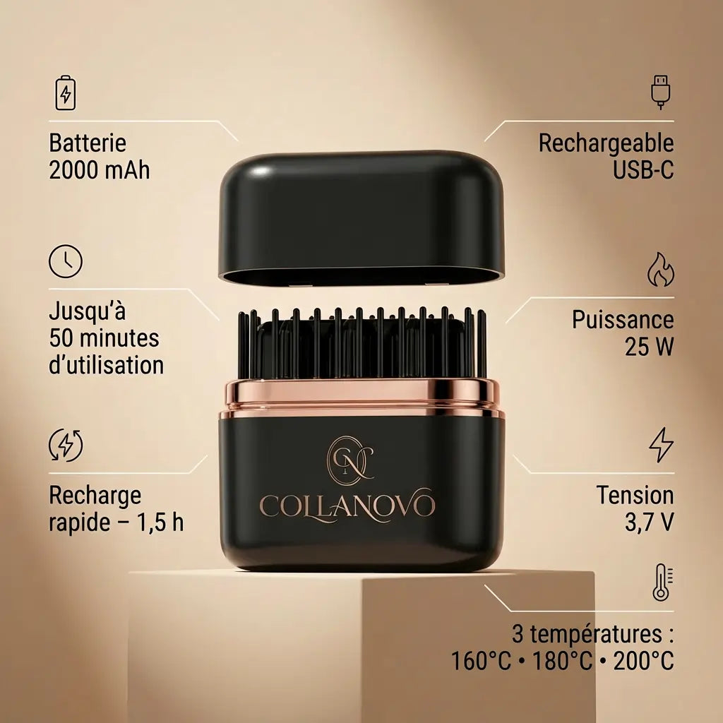 BROSSE CHAUFFANTE DE POCHE